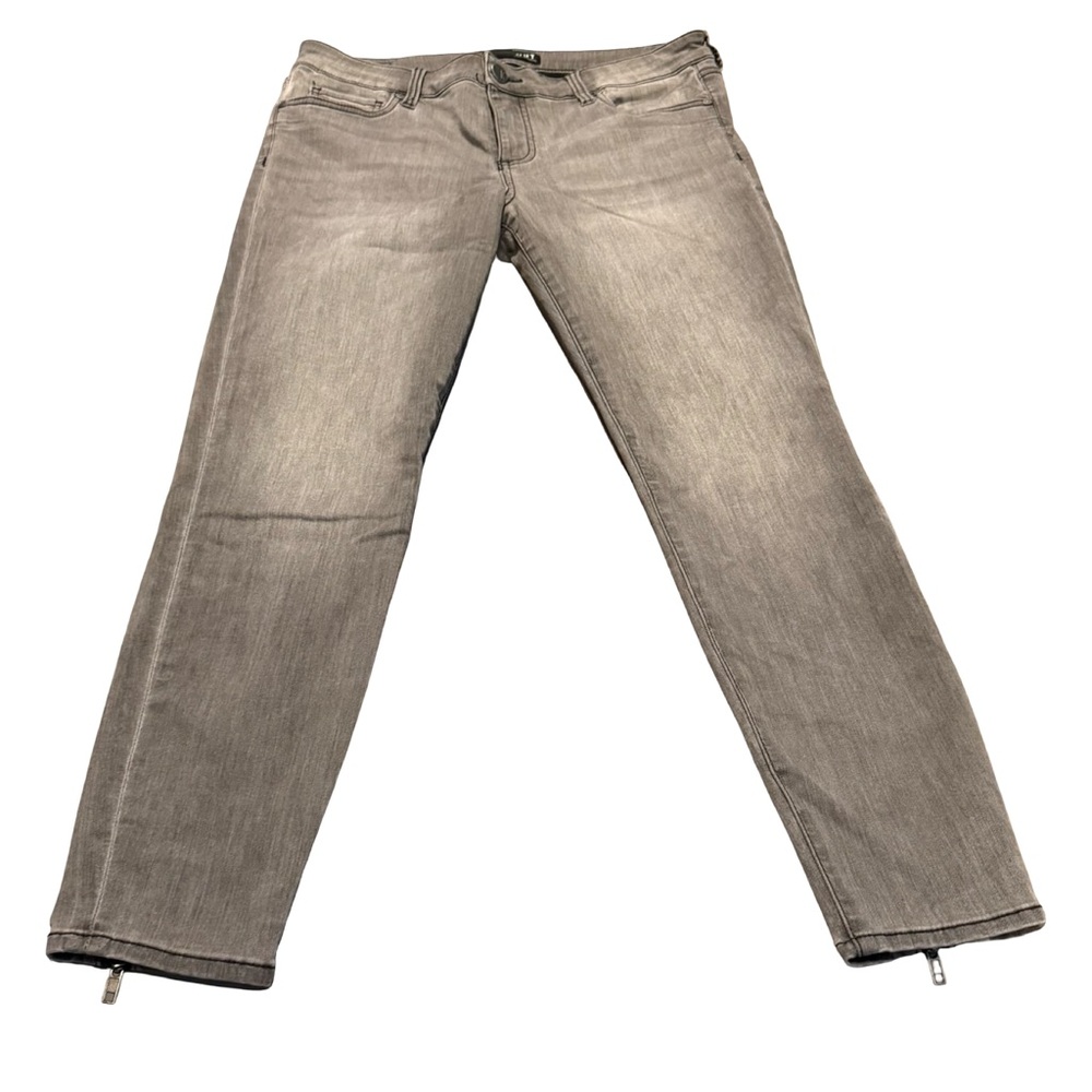 KUT From the‎ Kloth Connie Ankle Skinny Gray Zip Hem Stretch Jeans 10
